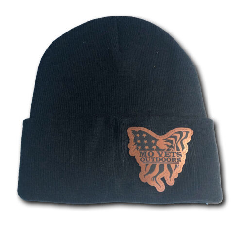 Mo Vets Leather Patched Beanie